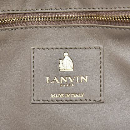 Lanvin Smooth Calfskin Medium Fringe Shopper Tote Beige 7 of 10