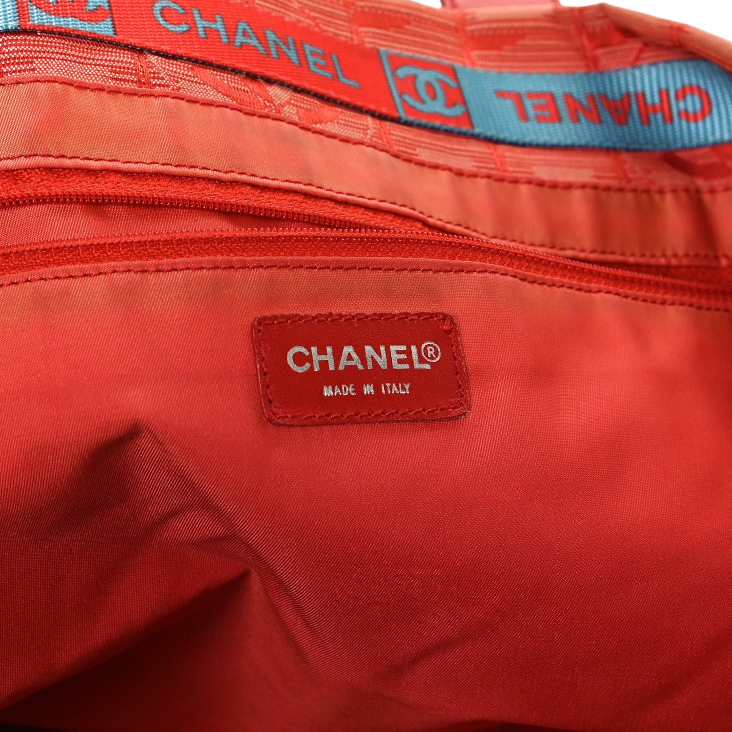Chanel Nylon Medium Travel Tote Red 6 of 11