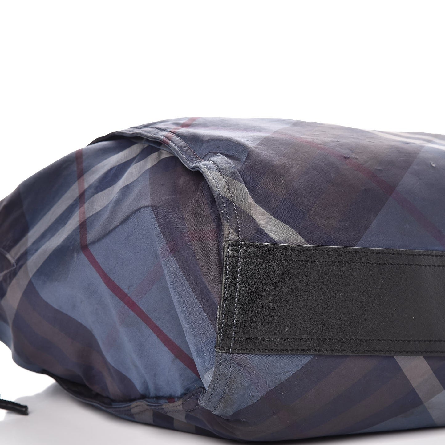 Nylon Nova Check Buckleigh Packable Tote Navy Blue