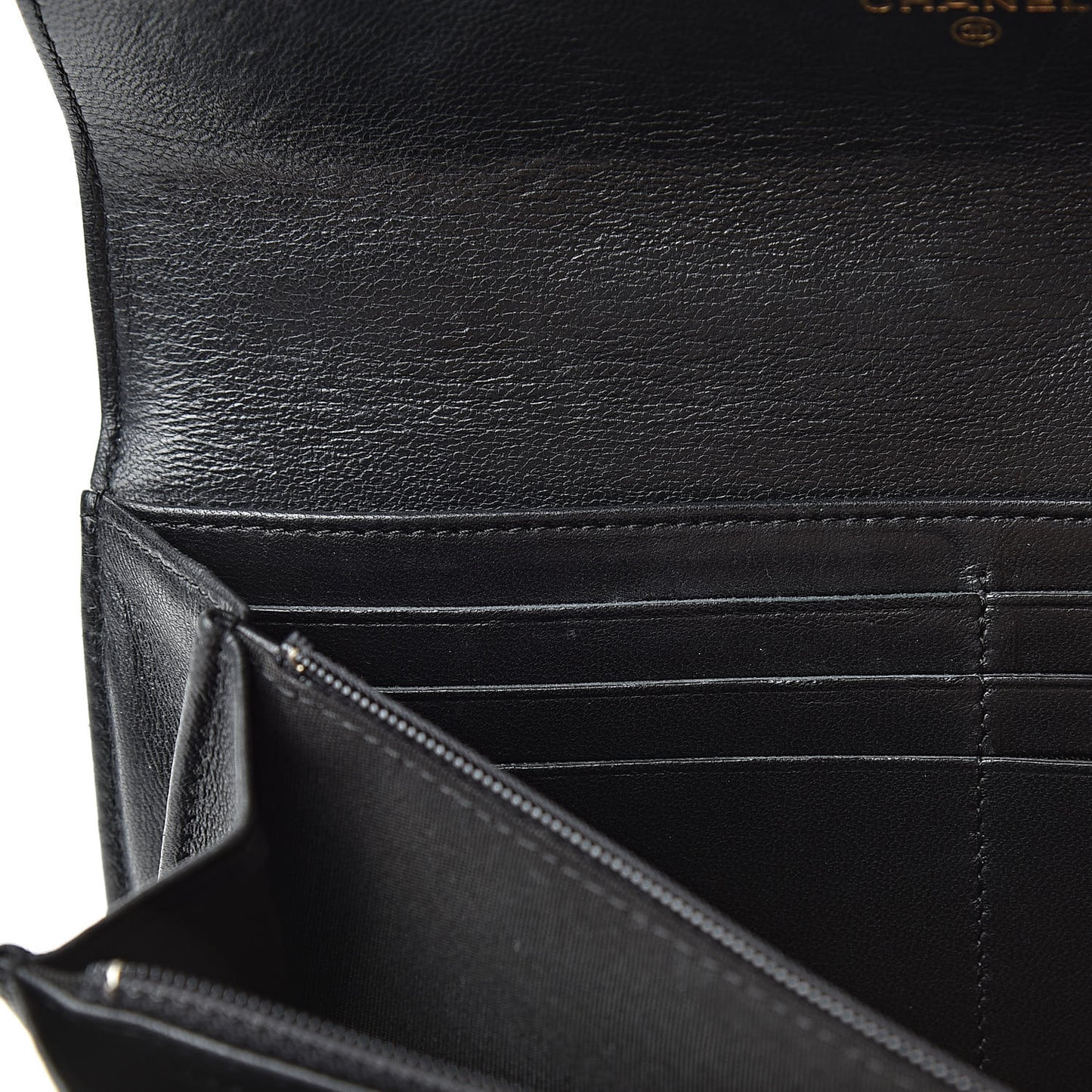 Lambskin Quilted Boy Flap Wallet Black