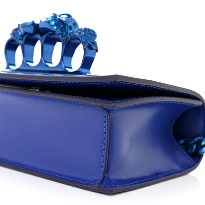 Alexander McQueen Calfskin Mini Jeweled Knuckle Satchel Royal Blue 9 of 10