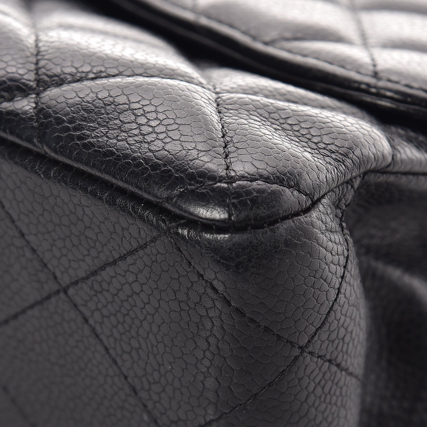 Caviar Quilted Jumbo Single Flap Black