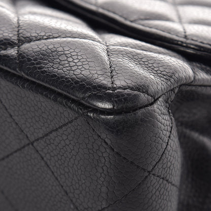 Chanel Caviar Quilted Jumbo Single Flap Black 10 of 14