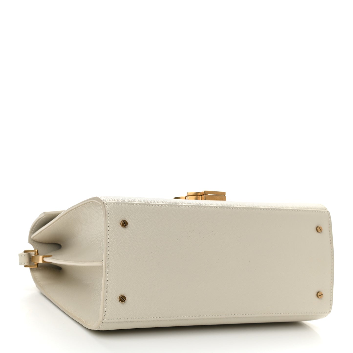 Grain de Poudre Medium Classic Monogram Cassandra Top Handle Crema Soft Rouge Legion