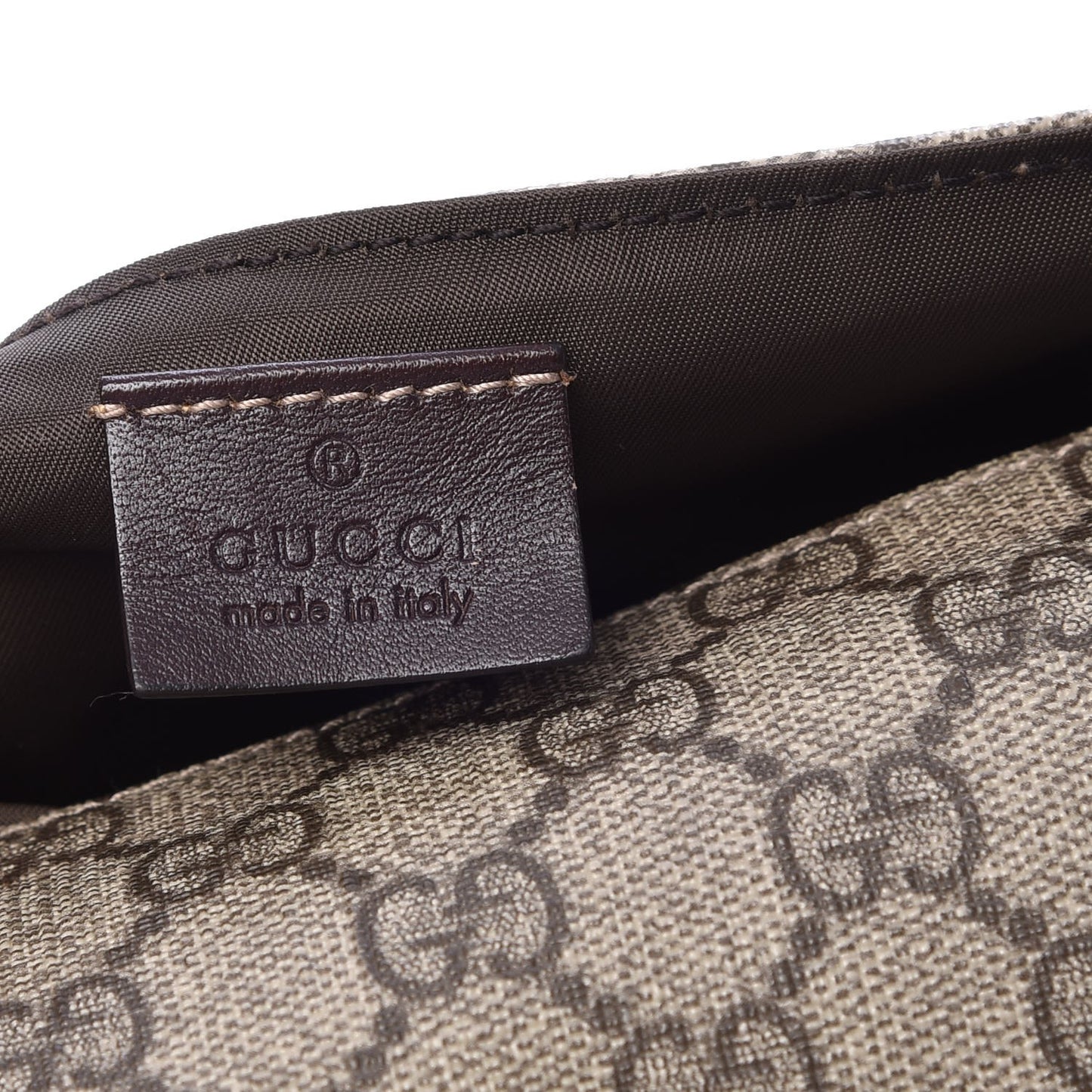 GG Plus Monogram Messenger Diaper Bag Dark Brown