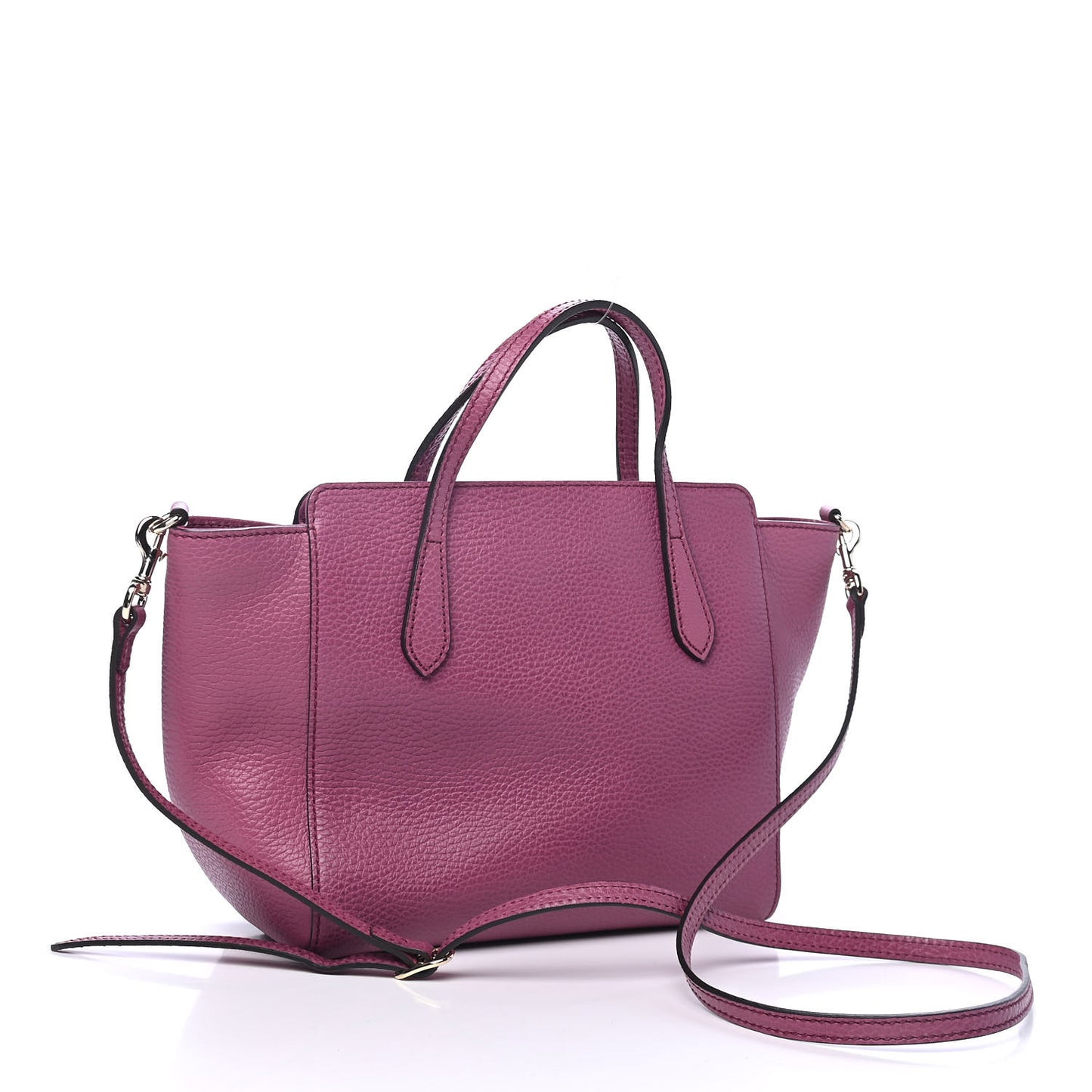 Dollar Calfskin Mini Swing Top Handle Bag Peonia Flower