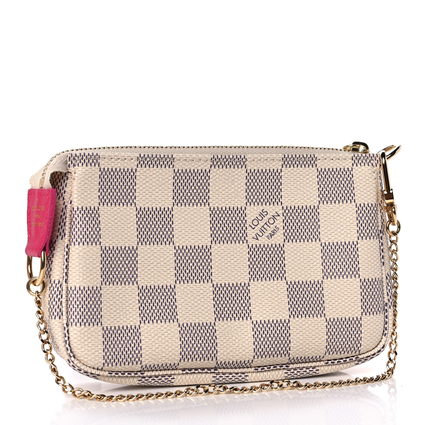 Damier Azur 2021 Christmas Animation Hollywood Mini Pochette Accessories Fuchsia