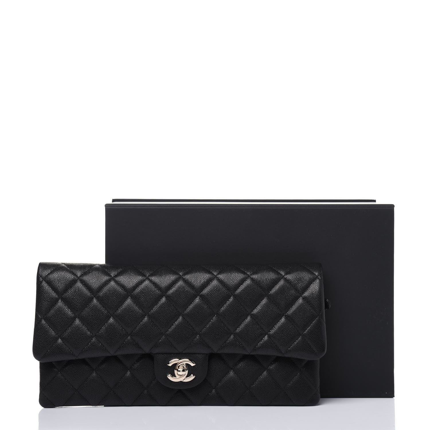 Chanel Caviar Quilted Flap Clutch Black 11 of 11