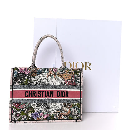 Christian Dior Canvas Embroidered Medium Zodiac Book Tote Latte Multicolor 10 of 10