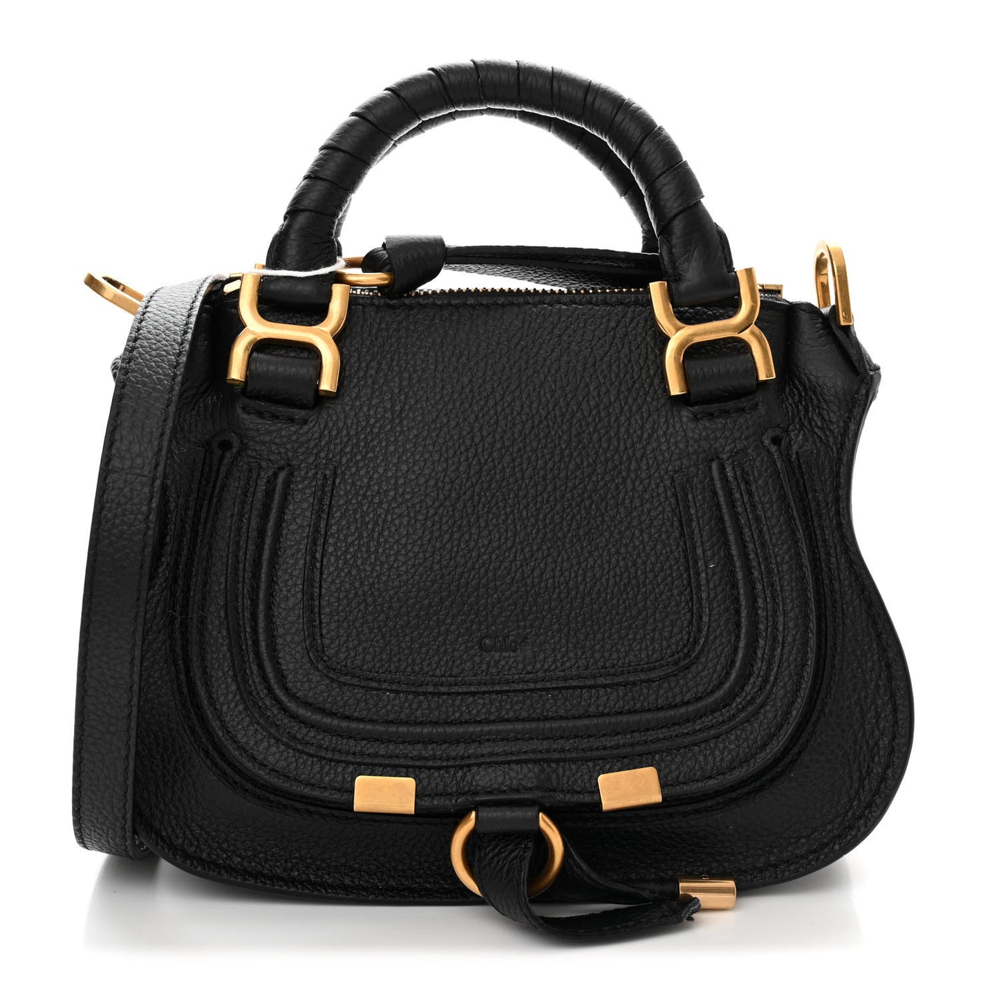 Calfskin Mini Marcie Satchel Black