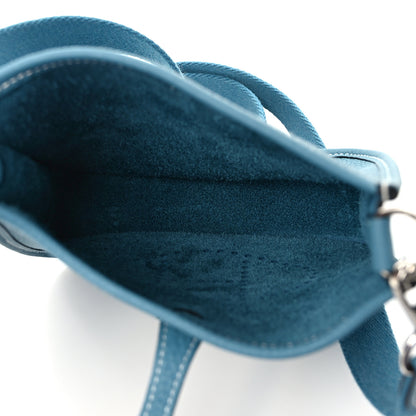 Hermes Taurillon Clemence Evelyne TPM New Blue Jean 5 of 9