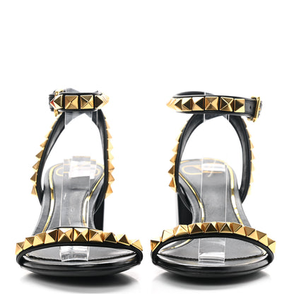Valentino Garavani Calfskin Rockstud No Limit 60mm Sandals 35.5 Black 2 of 8