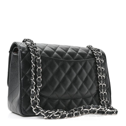 Chanel Caviar Quilted Jumbo Double Flap Black 3 of 10