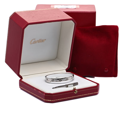 Cartier 18K White Gold LOVE Bracelet 17 7 of 7