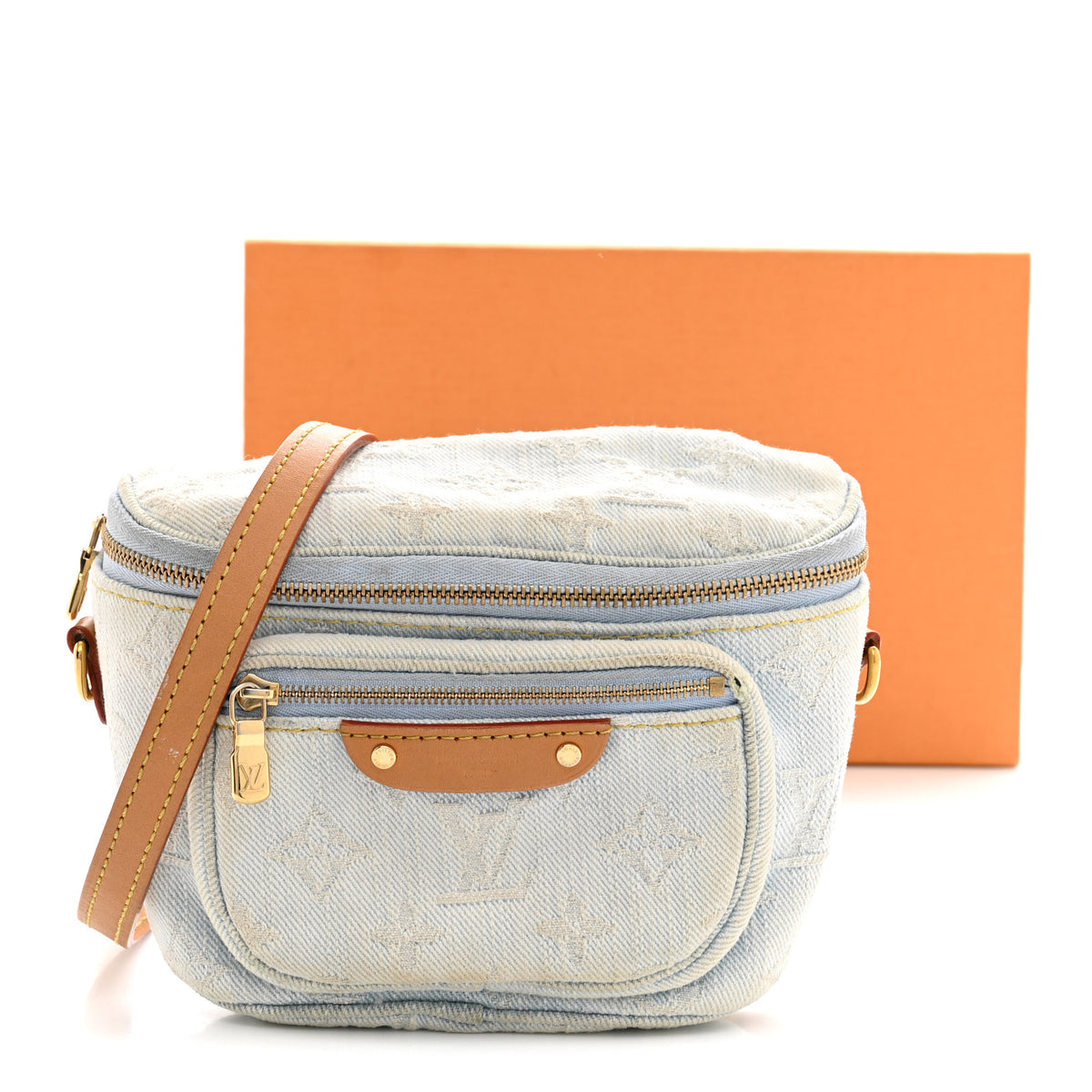 Louis Vuitton Monogram Denim Mini Bumbag Sky Blue 12 of 12