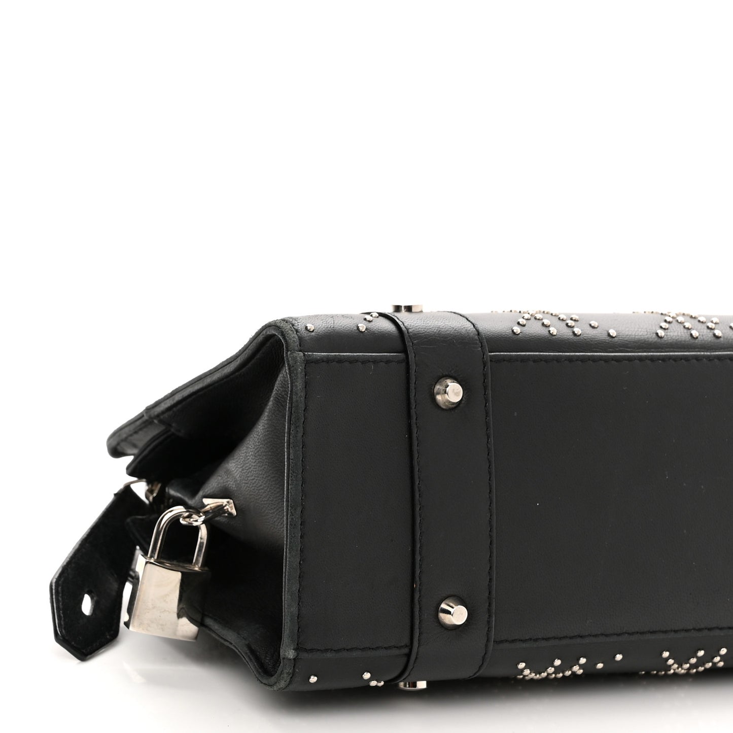 Lambskin Cannage Studded East West Lady Dior Black