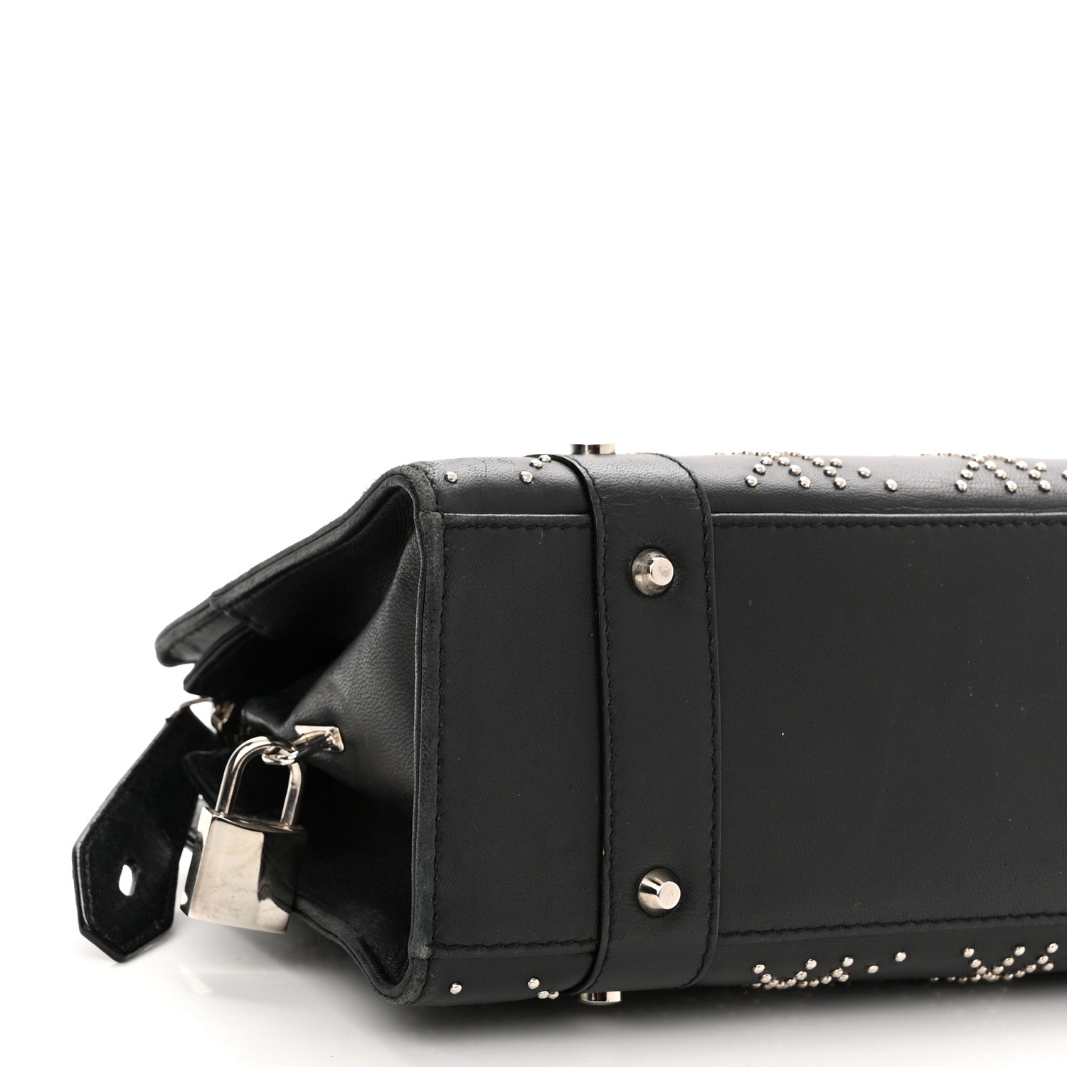 Christian Dior Lambskin Cannage Studded East West Lady Dior Black 7 of 13