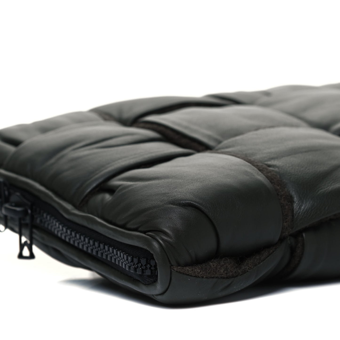 Calfskin Maxi Intrecciato Puffy Laptop Pouch Camping