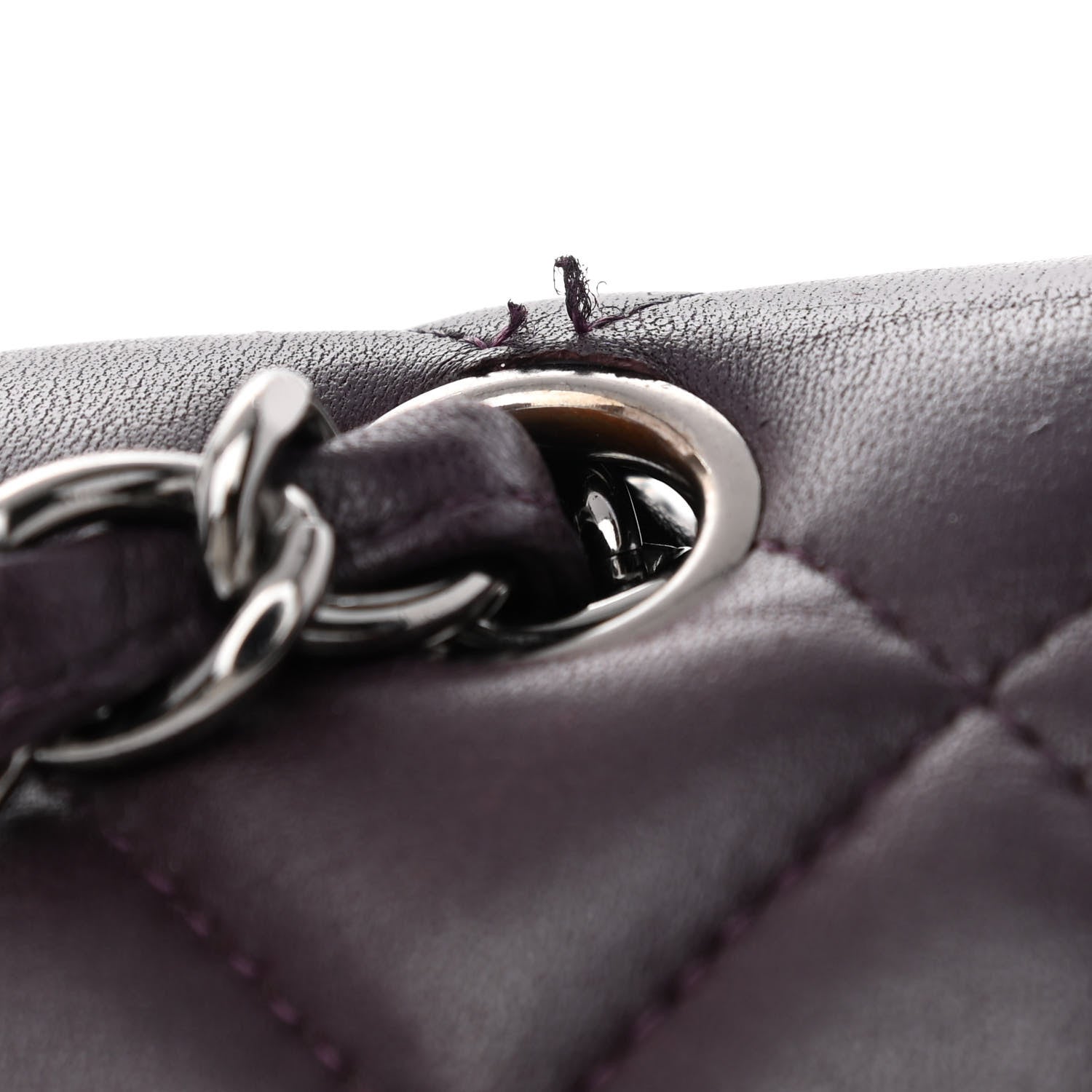 Chanel Lambskin Quilted Jumbo Double Flap Purple 16 of 16