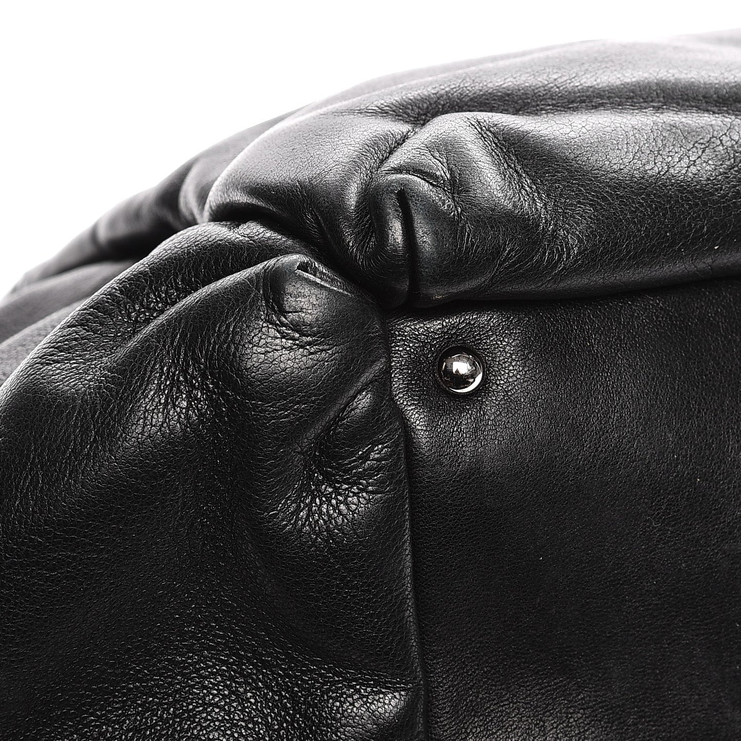 Lambskin Diamond Stitch Shoulder Bag Black