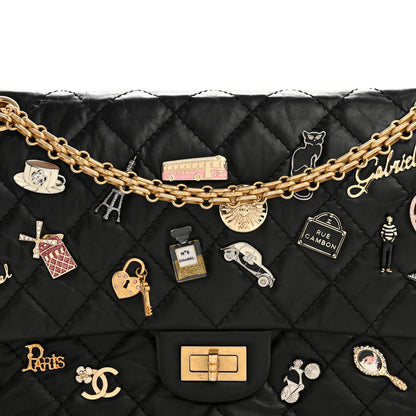 Chanel Aged Calfskin Lucky Charms 2.55 Reissue 226 Flap Black 8 of 10