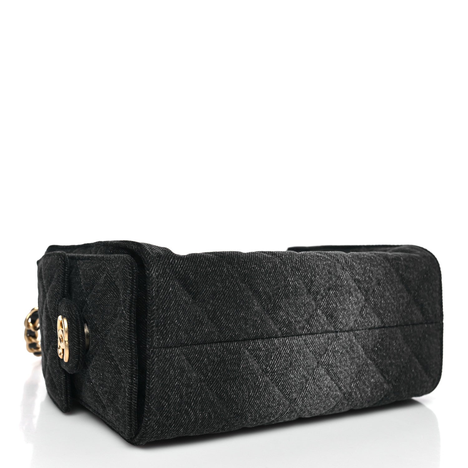 Chanel Washed Denim Quilted Mini Chanel 25 Handbag Black 1803912
