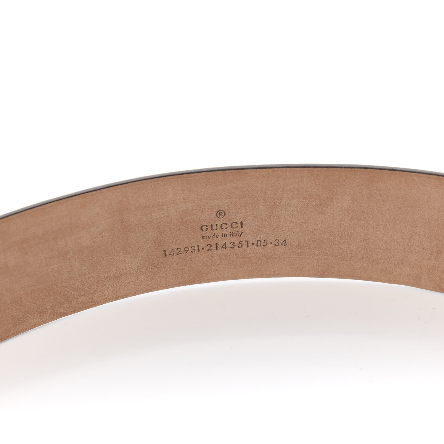 Gucci GG Plus Monogram Niagara Lux Calfskin Interlocking G 40mm Belt 80 32 Beige Ebony Cocoa 3 of 7