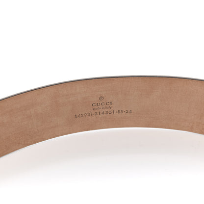 Gucci GG Plus Monogram Niagara Lux Calfskin Interlocking G 40mm Belt 80 32 Beige Ebony Cocoa 3 of 7