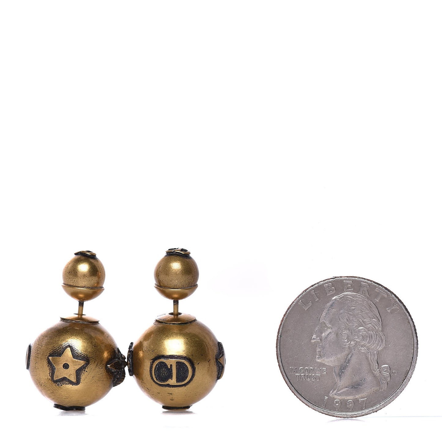 Metal Bee Mise En Dior Tribal Earrings Gold