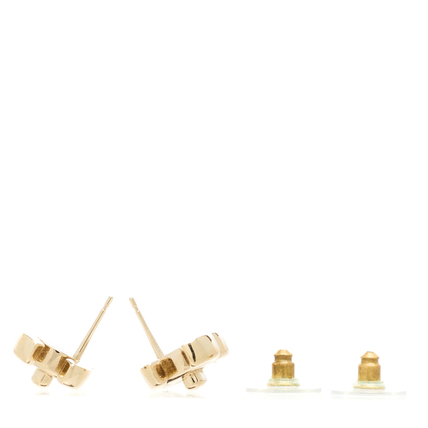 Metal CC Turnlock Earrings Gold