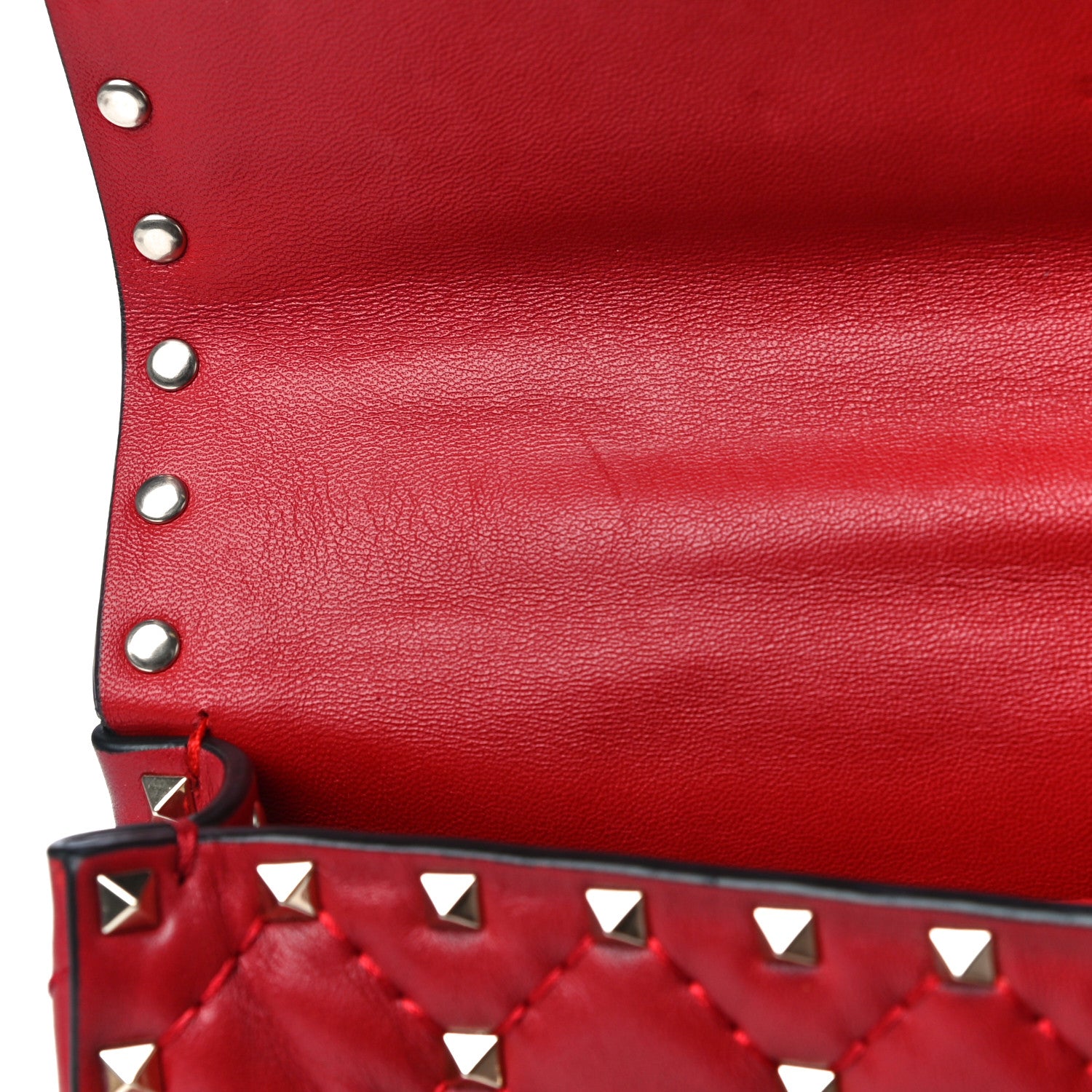 Valentino Garavani Nappa Small Rockstud Spike Shoulder Bag Rosso Valentino 10 of 14