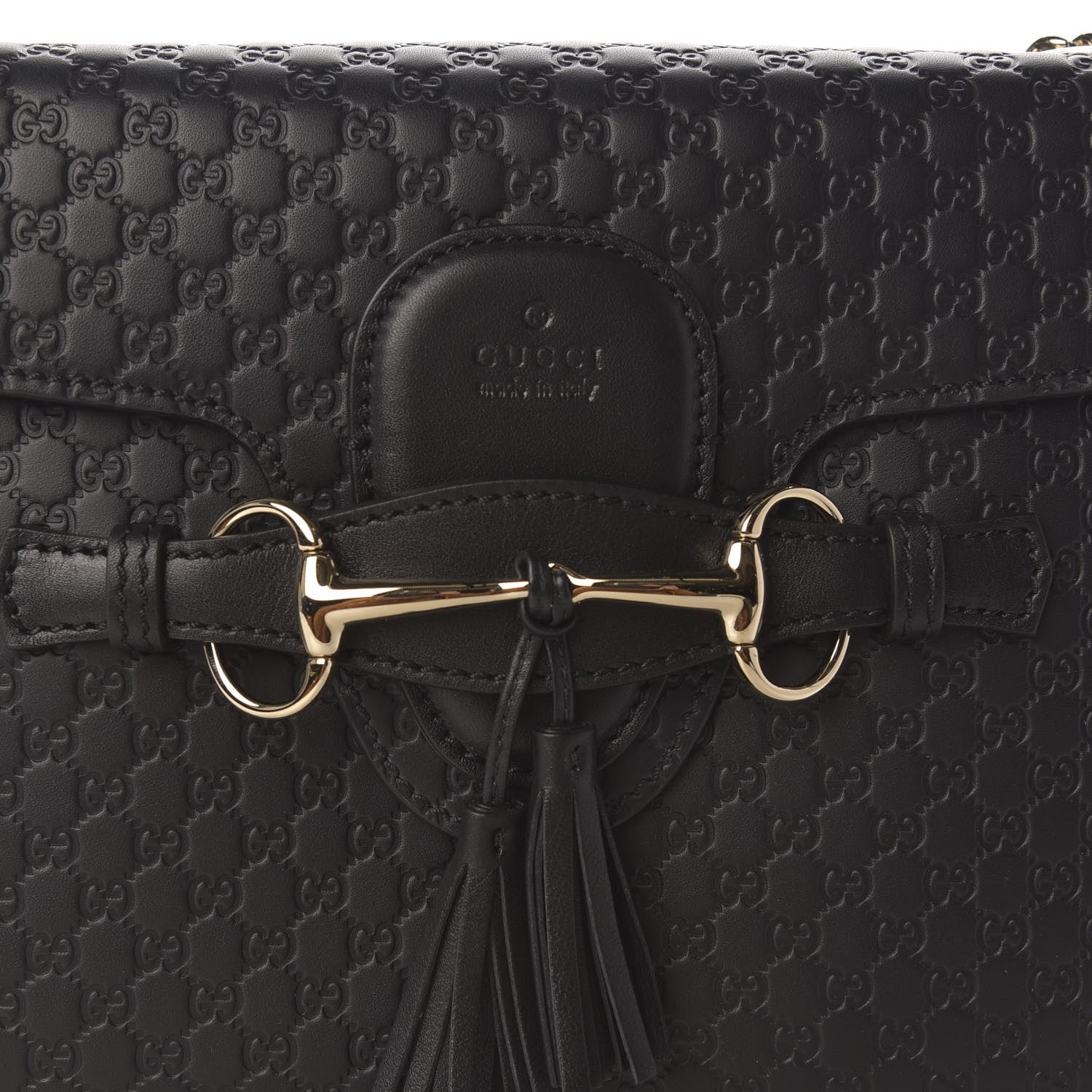 Gucci Microguccissima Medium Emily Chain Shoulder Bag Black 10 of 10