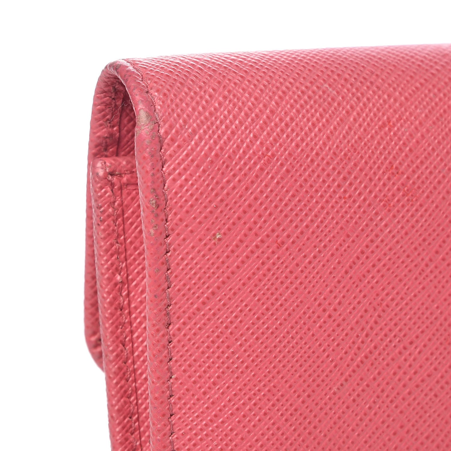Prada Saffiano Metal Flap Wallet Peonia 12 of 15