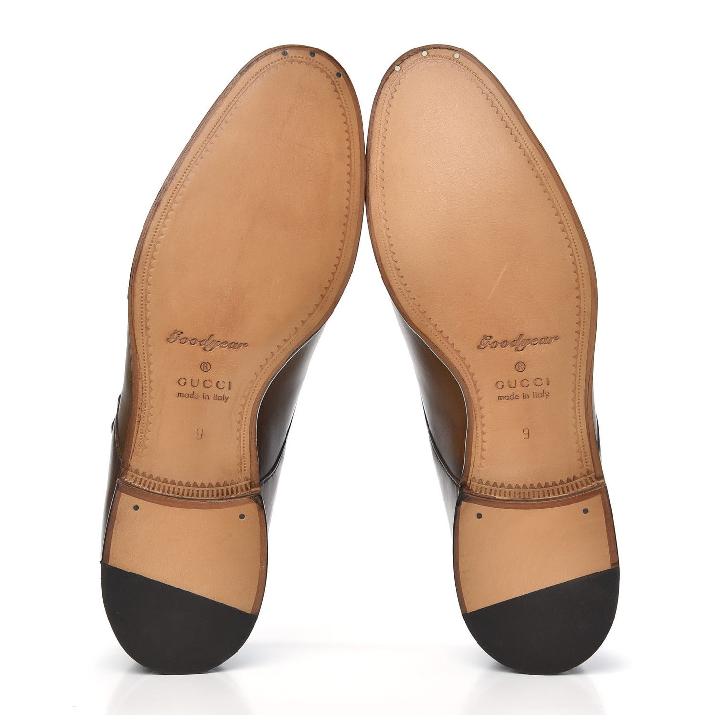 Calfskin Mens Double Monk Strap Captoe Loafers 9.5 Ombre Brown