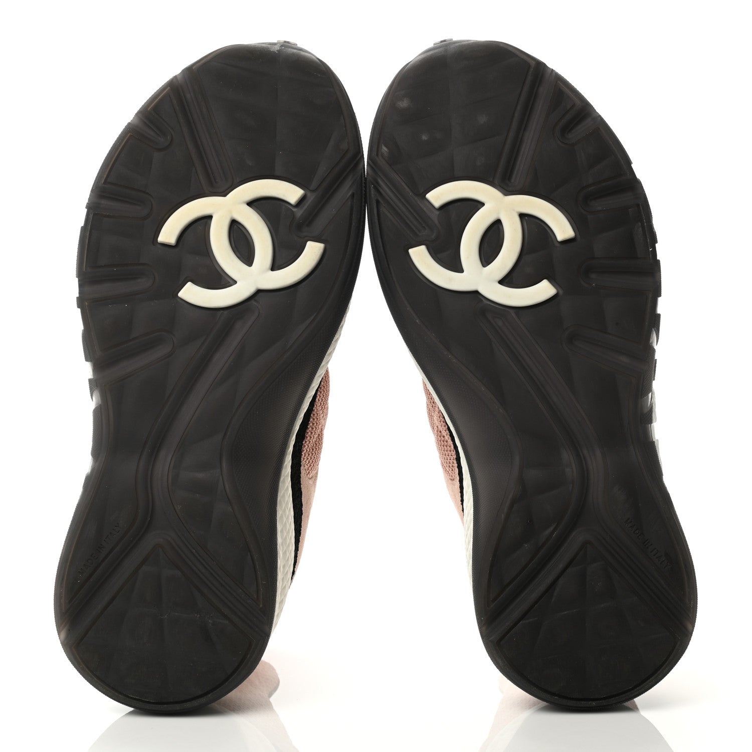 Chanel Mesh Suede Calfskin Quilted Sneakers 35 Pink Beige 5 of 9
