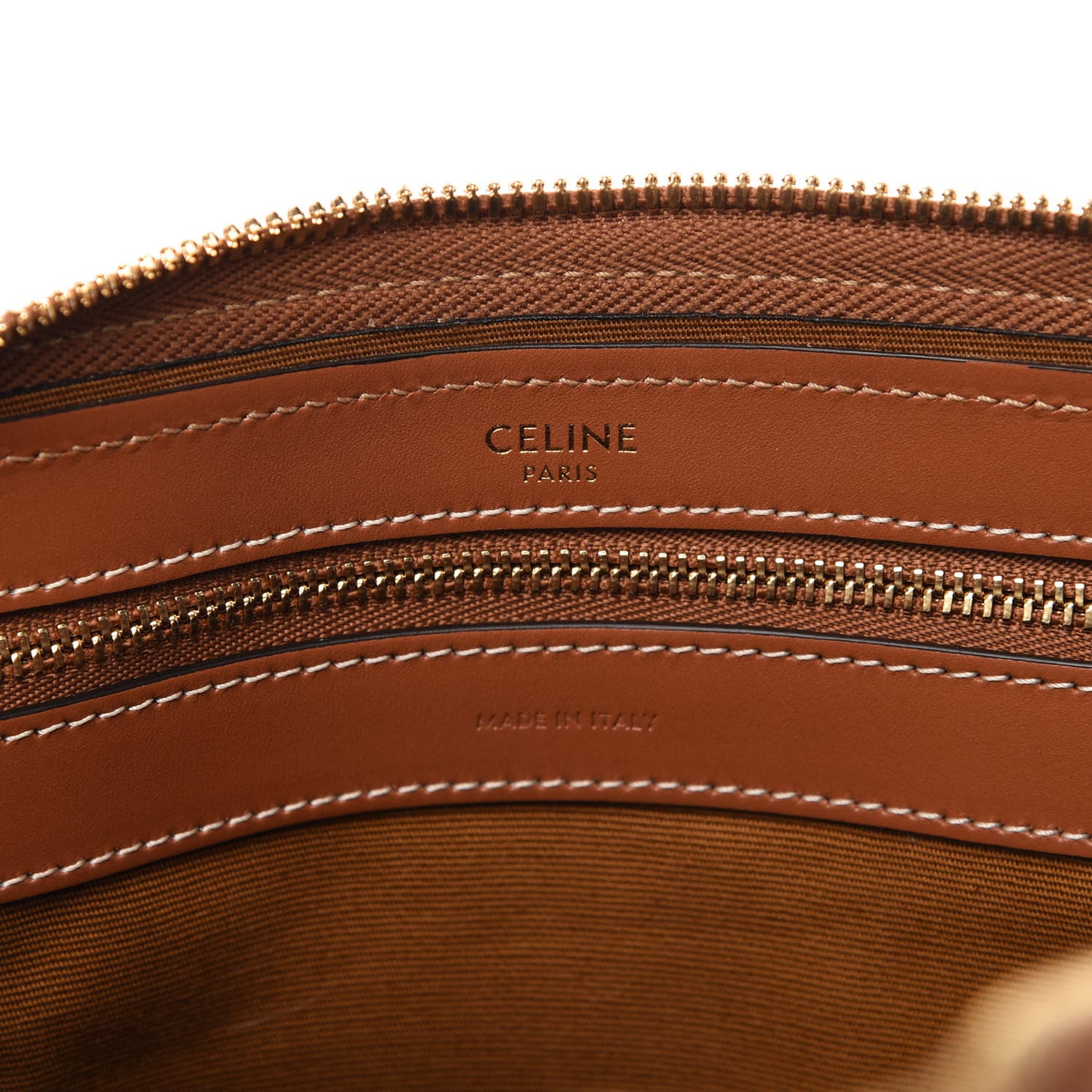 Triomphe Canvas Calfskin Boston Bag Tan
