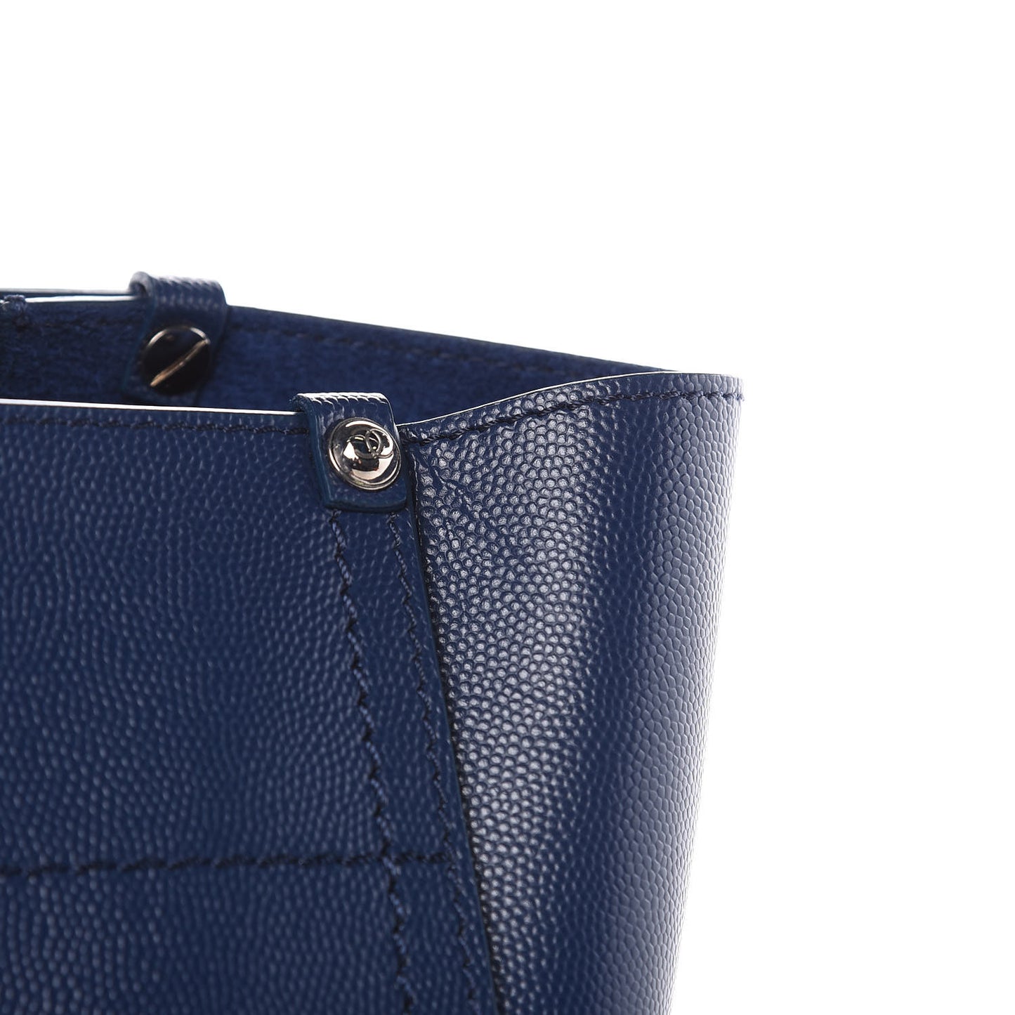 Caviar Small Studded Deauville Tote Navy