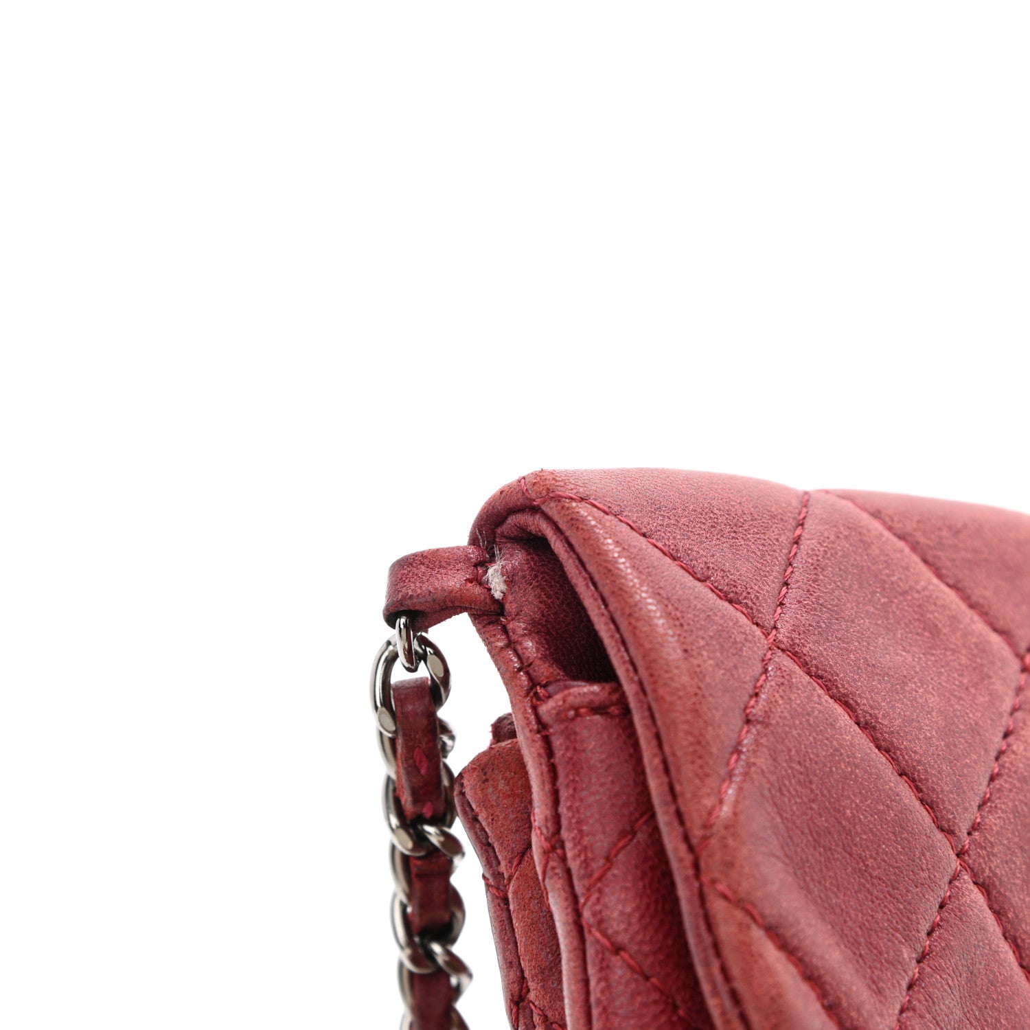 Chanel Lambskin Quilted Mini Mineral Nights Flap Crossbody Bag Dark Red 10 of 11
