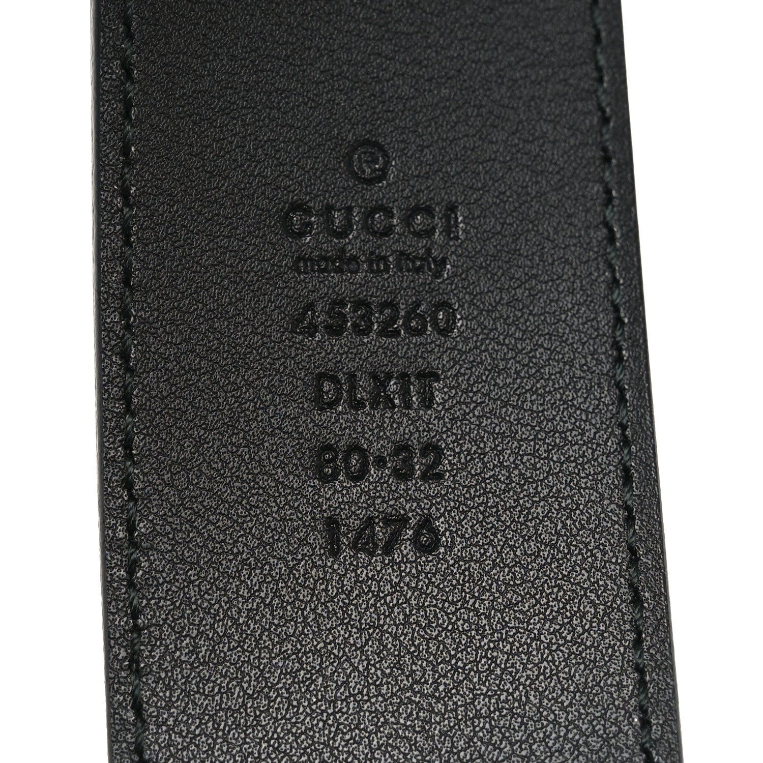 Gucci Moon Calfskin Pearl Double G 40mm Belt 80 32 Black Cream 4 of 4
