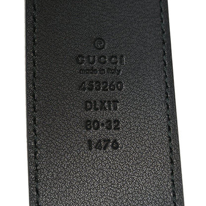 Gucci Moon Calfskin Pearl Double G 40mm Belt 80 32 Black Cream 4 of 4