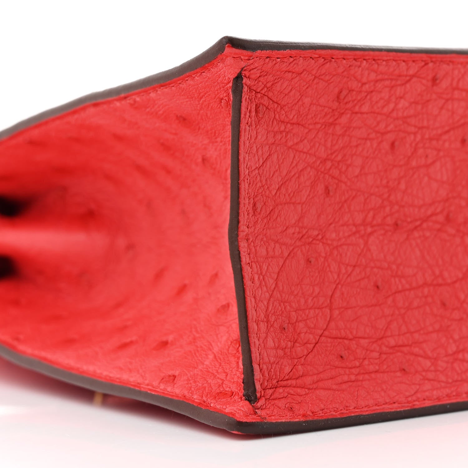 Hermes Ostrich Kelly Danse II Belt Bag Rouge Vif 9 of 13