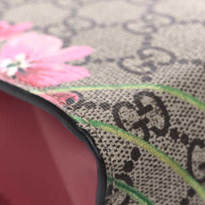 Gucci GG Supreme Monogram Blooms Large Cosmetic Case Beige Multicolor Dry Rose 10 of 11