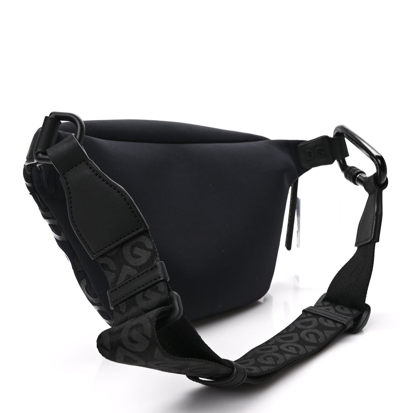 Neoprene Millennials Logo Waist Bag Black White