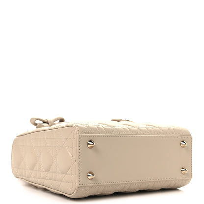 Christian Dior Lambskin Cannage Small Lady Dior Beige 4 of 10