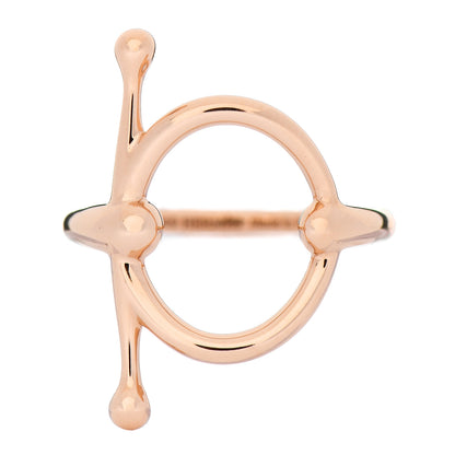 Hermes 18K Rose Gold PM Filet D'Or Ring 49 4.75 1 of 6