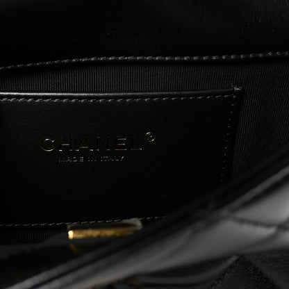 Chanel Lambskin Quilted Braided CC Mini Flap Black 6 of 11