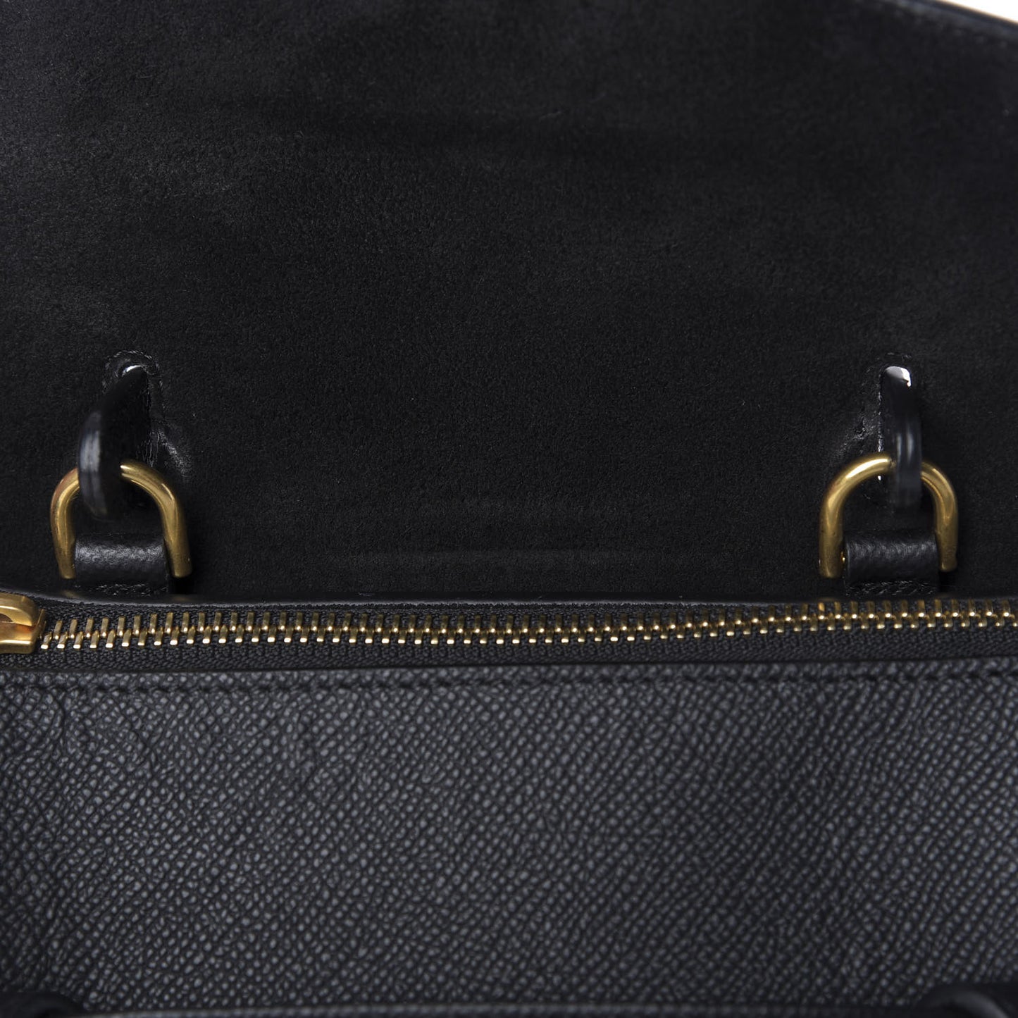 Grained Calfskin Nano Belt Bag Black