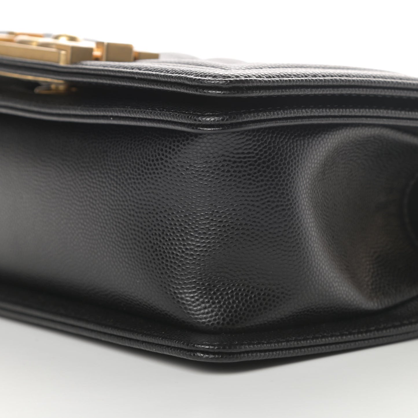 Caviar Quilted Small Boy Flap Black