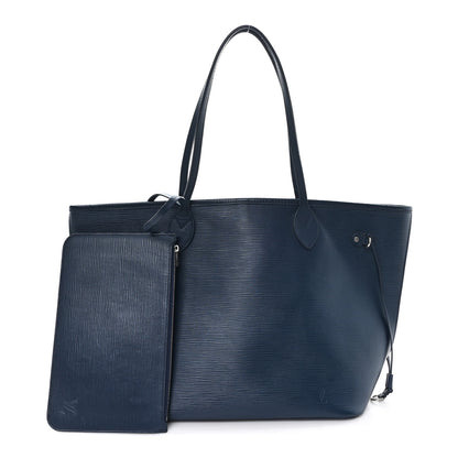 Louis Vuitton Epi Neverfull MM Indigo 3 of 10