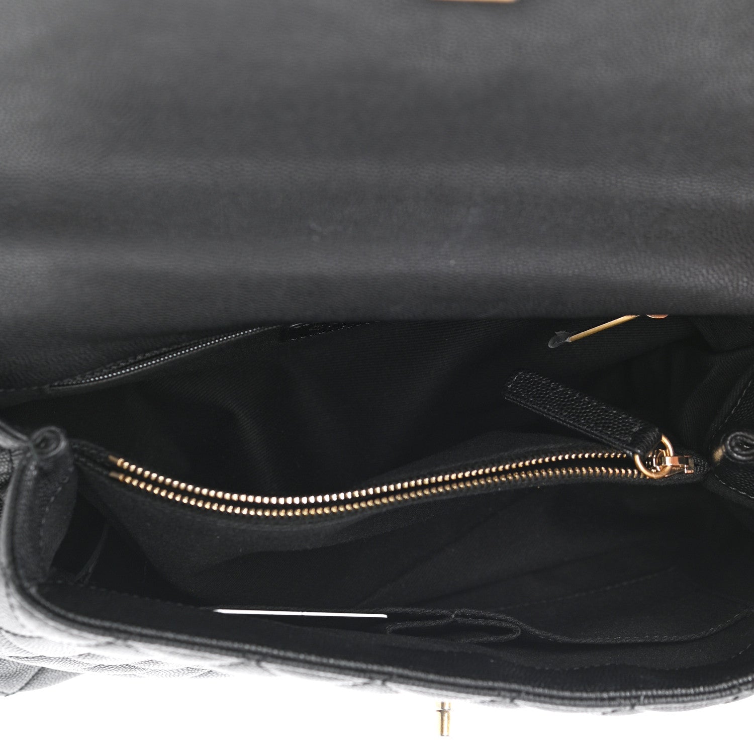 Chanel Caviar Lizard Embossed Quilted Small Coco Handle Flap Black 4 of 11